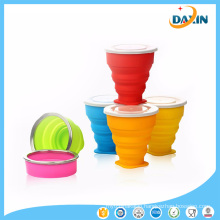 Candy Color Food-Grade Silicone Stainless Steel Ring Folding Cup